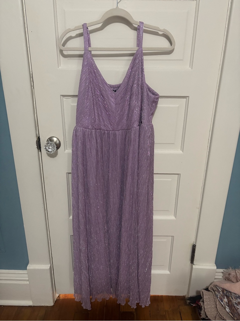 torrid Lavender Metallic Midi Slip Dress